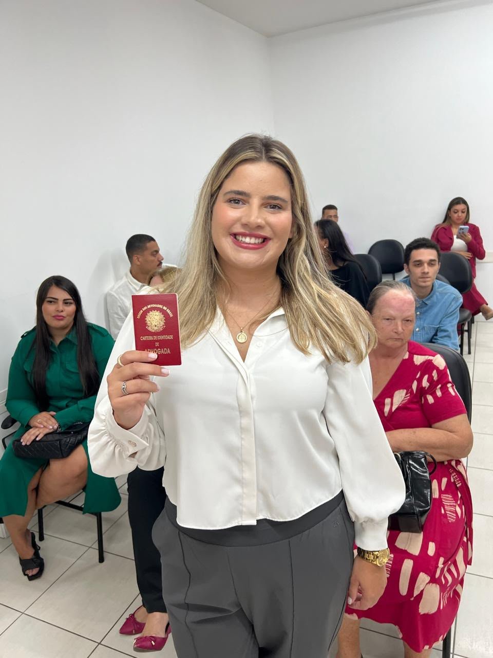 Leticia Rahal, advogada, no dia de sua posse na OAB
